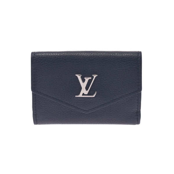 Louis Vuitton Louis Vuitton Portfoille Rock Mini Noir M63921 Unisex Leather Three Origin Wallets B Rank Used Sinkjo