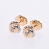 [Summer Selection Recommended] Cartier Cartier Trinity Three Color 1P Diamond Women K18YG / PG / WG Earrings A-Rank Used Silgrin