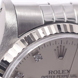 ROLEX Rolex Datejust 10P Diamond 16234G Men's WG/SS Watch Automatic Winding Silver Dial A Rank Used Ginzo