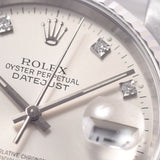 ROLEX Rolex Datejust 10P Diamond 16234G Men's WG/SS Watch Automatic Winding Silver Dial A Rank Used Ginzo