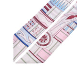 Hermes Hermes Twilley Vault E Piltet / Voltes et Pirouettes White / Pink Women's Silk 100% Scarf New Sinkjo