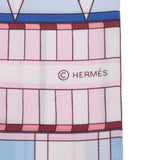 Hermes Hermes Twilley Vault E Piltet / Voltes et Pirouettes White / Pink Women's Silk 100% Scarf New Sinkjo