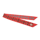 Hermes Hermes Twilley Decorative and Brandenburg Ornament / Galons et Brandebourgs Red Women Silk 100% Scarf New Sinkjo