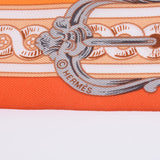 Hermes Hermes Twilley Brids Do Cool / BRIDE DE COUR Orange Women Silk 100% Scarf New Sinkjo