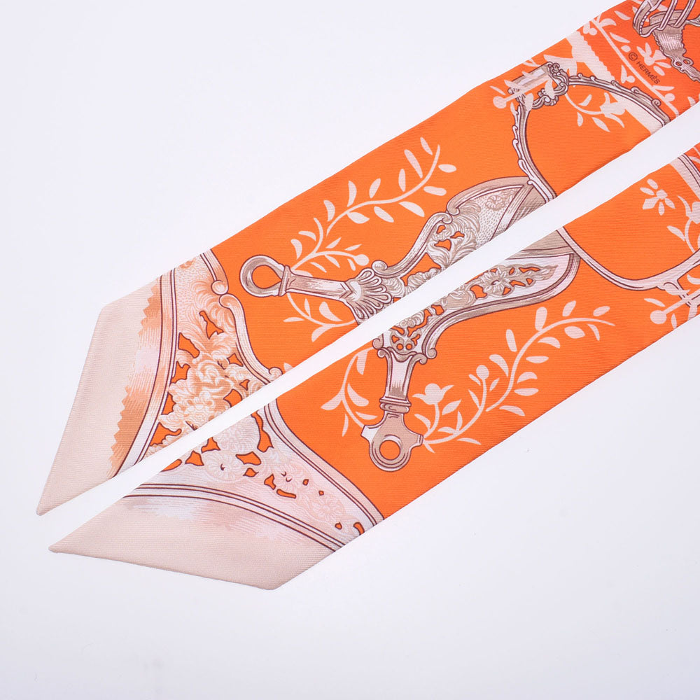 ⭐️美品⭐️ エルメス ツイリー 鐙リミックス スカーフ オレンジ エルメスツイリー 鐙・リミックス/Etriers Remix オレンジ