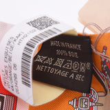 Hermes Hermes Twilley Elaborate Horse Carriage / Voitures Exquises Orange / Beige Women's Silk 100% Scarf New Sinkjo