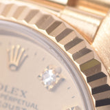 ROLEX Rolex: Dytojast 10P Diamond: 69178G Ladies: YG wristwatch, automatic winding champagne, Class A, used in silver.