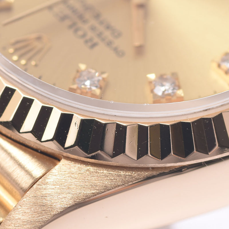 ROLEX Rolex: Dytojast 10P Diamond: 69178G Ladies: YG wristwatch, automatic winding champagne, Class A, used in silver.