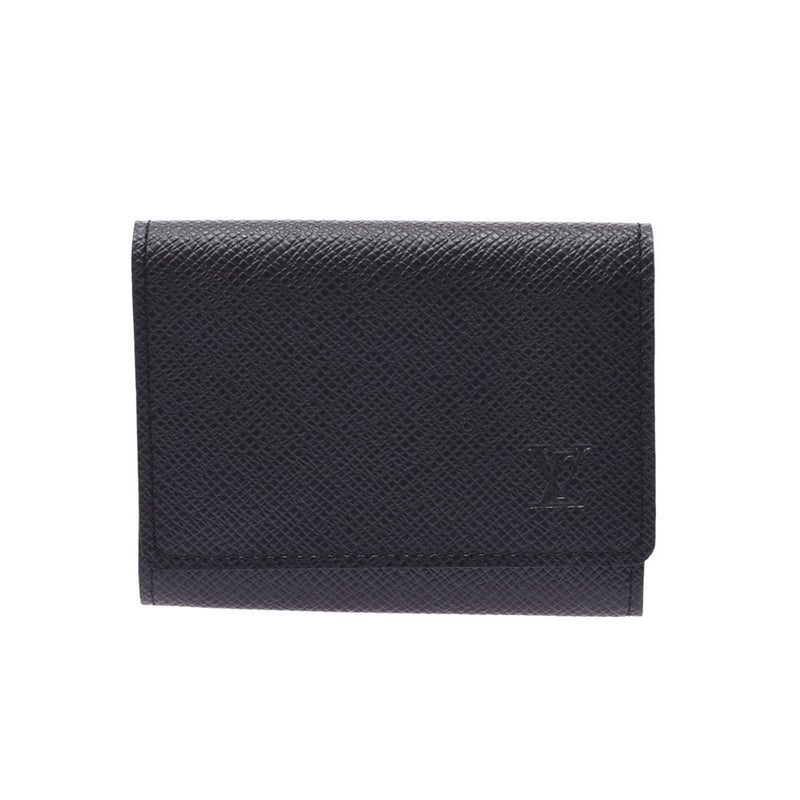 Louis Vuitton Louis Vuitton Tiga Anvelop Cultudu Visit Neighborhood Stillown Old Noir M30922 Men's Leather Card Case A-Rank Used Sinkjo