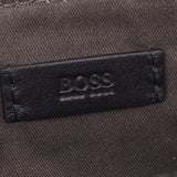 Hugo Boss Hugh Boss光滑＆猛击西袋腰包黑色男士皮革车身包新款销售银