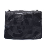 Chanel Chanel Chain单肩包黑色银色配件女士珐琅质肩袋AB排名二手水池