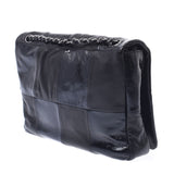 Chanel Chanel Chain单肩包黑色银色配件女士珐琅质肩袋AB排名二手水池