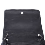 Chanel Chanel Chain单肩包黑色银色配件女士珐琅质肩袋AB排名二手水池