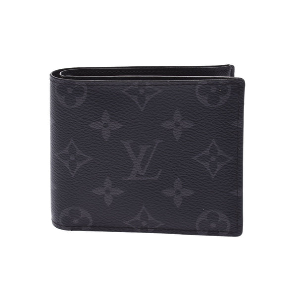 Louis Vuitton Louis Vuitton Monogram Eclipse Portfoille Marco NM Black / Gray M62545男士折叠钱包AB排名使用Silgrin