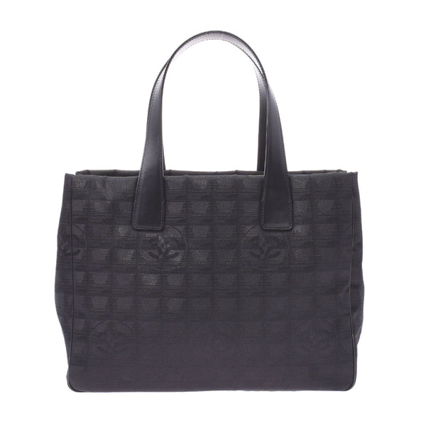 Chanel Chanel Nevero Labelline Tote MM Lame包括黑色男女通用尼龙/皮革手提袋未使用的SILGRIN