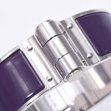 Hermes Hermes Charnione Large Bangle Purple Silver Fitting Unisex Enamel / SV Brawlock Bracelet New Sale Silver