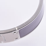 Hermes Hermes Charnione Large Bangle Purple Silver Fitting Unisex Enamel / SV Brawlock Bracelet New Sale Silver