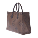 LOUIS VUITTON ルイヴィトン モノグラム リバース オンザゴーMM 2WAYバッグ ブラウン M45321 ジャイアントモノグラムキャンバス Bランク 中古 銀蔵