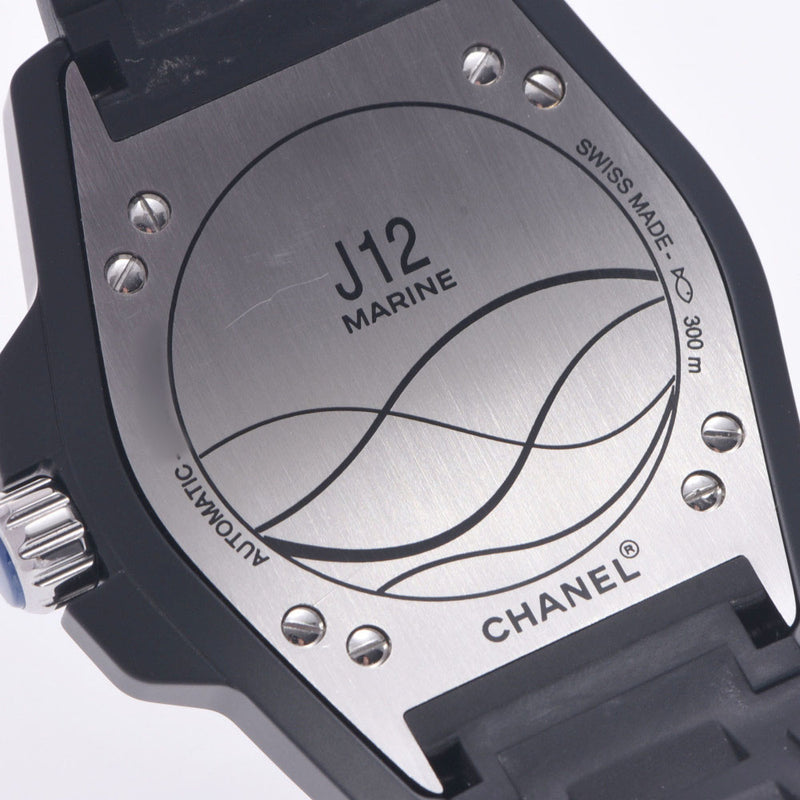 CHANEL シャネル J12 マリーン 42mm H2559 メンズ 黒セラミック/ラバー 腕時計 自動巻き 黒文字盤 Aランク 中古 銀蔵