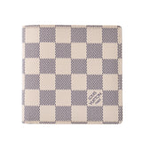 Louis Vuitton Louis Vuitton Damier Azur Portfoille Marco Old White N60018 Men's Damier Azur Canvas Two Folded Wallets AB Rank Used Silgrin