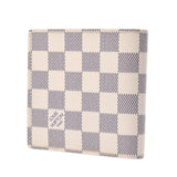 Louis Vuitton Louis Vuitton Damier Azur Portfoille Marco Old White N60018 Men's Damier Azur Canvas Two Folded Wallets AB Rank Used Silgrin