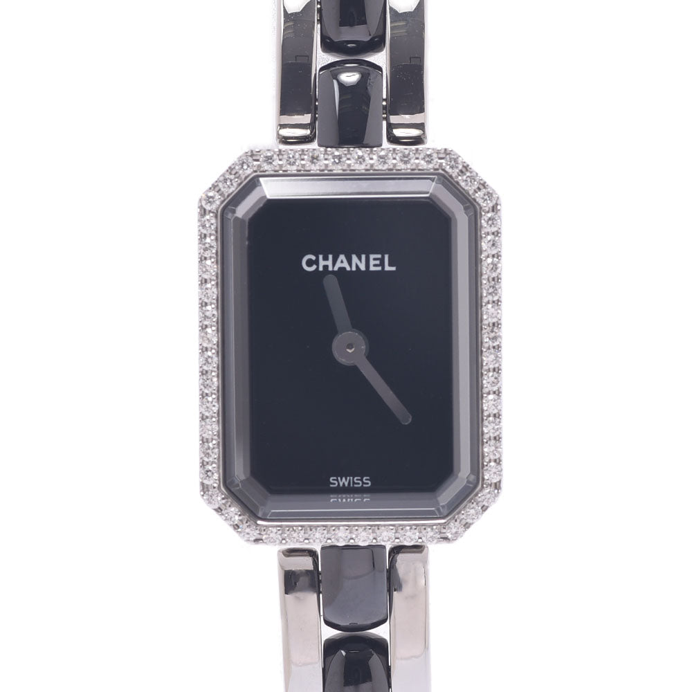 CHANEL シャネル プルミエール ベゼルダイヤ H2163 レディース SS/黒セラミック 腕時計 クオーツ 黒文字盤 Aランク 中古  アクセサリー通販 - Millbasindoctor