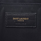 Saint Laurent Sun Laurent Document Holder Tiny Monogram Croco-Press Black Gold Bracket Unisex Leather Clutch Bag A Rank Used Silgrin