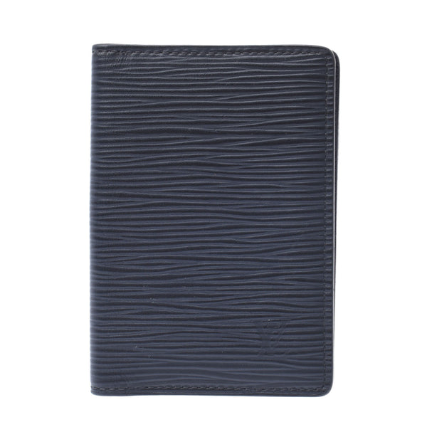 Louis Vuitton Louis Vuitton Epi Organizer De Poche Blue Marine M61821 Men's Epireser Card Case AB Rank Used Silgrin
