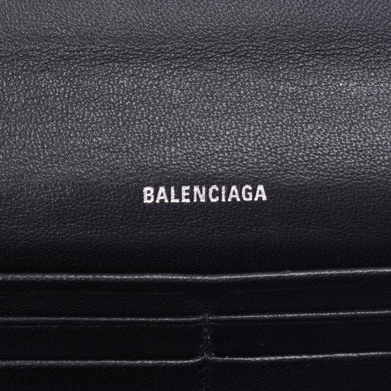 BALENCIAGA VALENCIAGA SLIM PLAP钱包黑色555709女装CALAFSKIN LONG WALLET AB排名使用SILGRIN