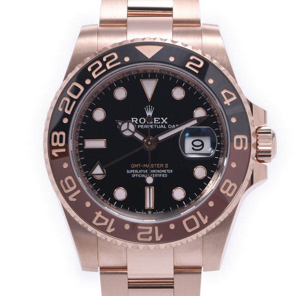 [Cash Special price] ROLEX Rolex GMT Master 2 Black / Brown Beezel 126715CHNR Men's Ever Rose Gold Watch Automatic Wound Black Table Unused Silgrin