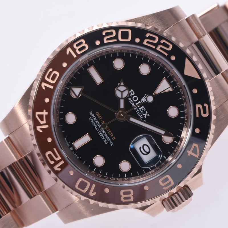 【現金特価】ROLEX ロレックス GMTマスター2 黒/ブラウンベゼル 126715CHNR メンズ エバーローズゴールド 腕時計 自動巻き 黒文字盤 未使用 銀蔵