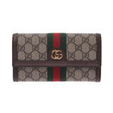 GUCCI Gucci GG Continental Wallet Grage System / Brown 523153 Women's GG Sprim Canvas Long Wallet A-Rank Used Silgrin