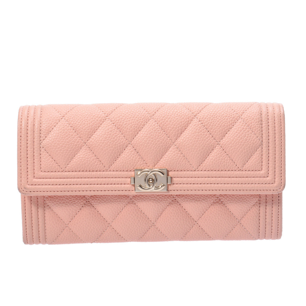 Chanel Boy Channel Long Flap Wallet Pink Women's Long Wallet Chanel Used –  銀蔵オンライン
