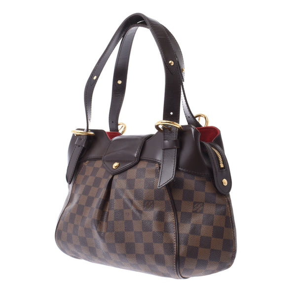 路易威登路易威登Damier Cistina MM Brown N41541女士Dumie Campbus一单肩包AB排名使用过Silgrin