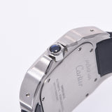 CARTIER カルティエ サントス100 LM メンズ SS/革 腕時計 自動巻き シルバー文字盤 Aランク 中古 銀蔵