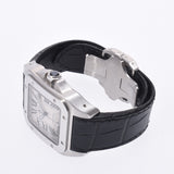 Cartier Santos 100 LM Mens SS / leather watch Automatic Silver Dial