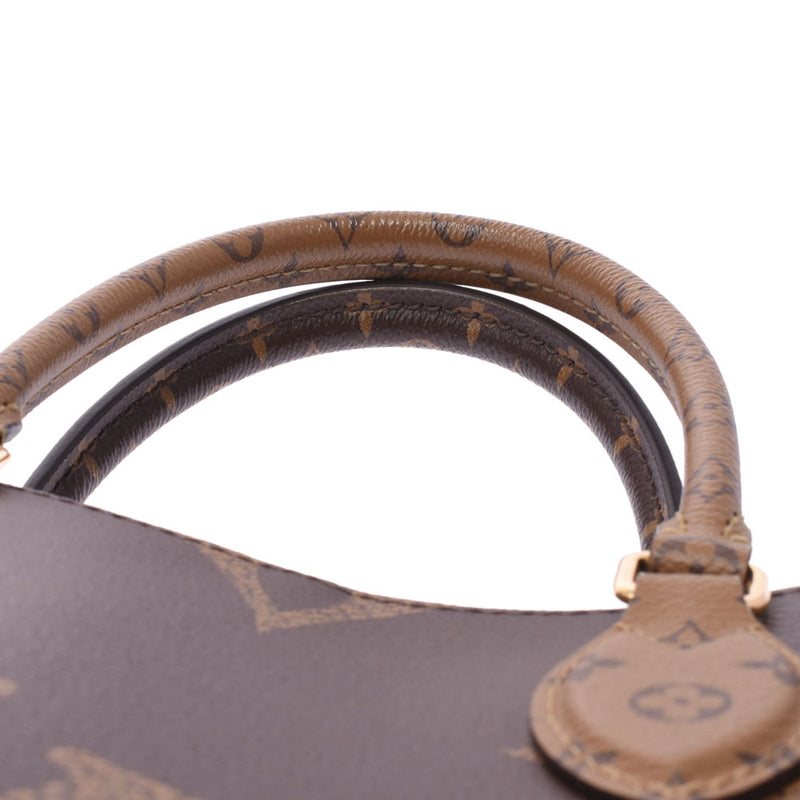 Louis Vuitton Louis Vuitton Monogrous Reverse在粘性mm 2路袋棕色M45321男女皆宜的巨头Monogram Canvas手提包A-Rank使用Silgrin