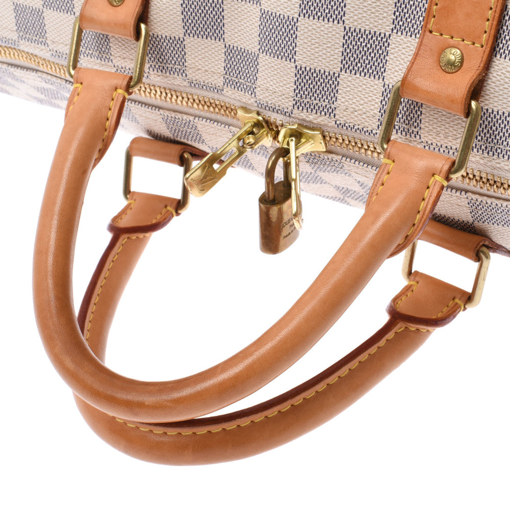 LOUIS VUITTON ルイヴィトン ダミエ アズール キーポル50 白 N41430 ユニセックス ダミエアズールキャンバス ボストンバッグ  Bランク 中古 - お得に買える通販