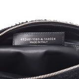 BALENCIAGA Valenciaga Logo Black / White 492681 Unisex Shearing Clutch Bag AB Rank Used Silgrin