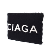 BALENCIAGA Valenciaga Logo Black / White 492681 Unisex Shearing Clutch Bag AB Rank Used Silgrin