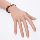 LOUIS VUITTON ルイヴィトン モノグラム ブラスレロゴマニア ＃17 ブラウン ゴールド金具 M4150F レディース モノグラムキャンバス ブレスレット 新同 中古 銀蔵