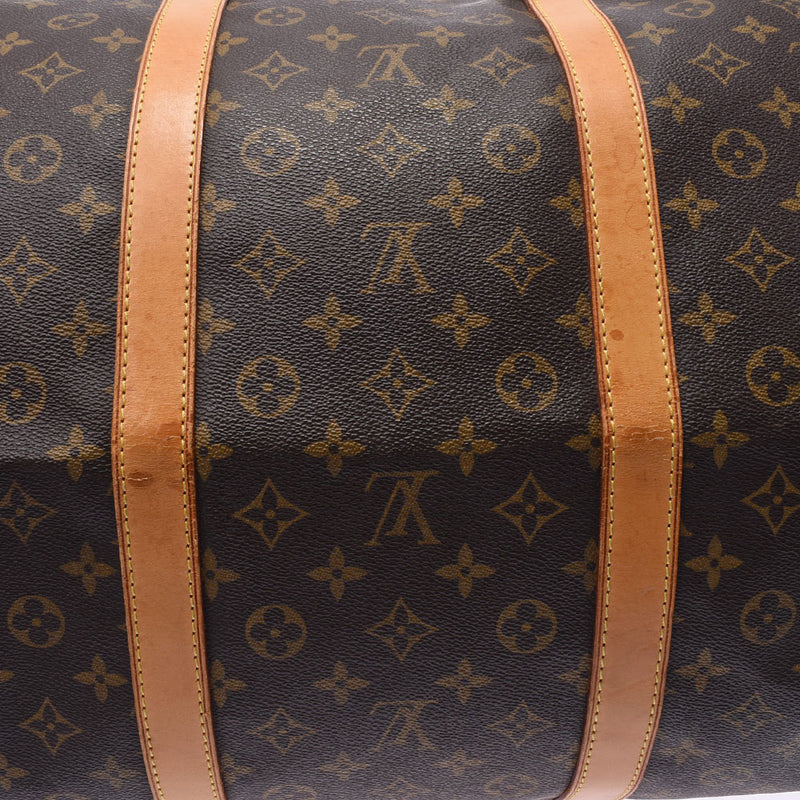 LOUIS VUITTON Monogram Keepall 60棕色M41422中性Monogram帆布波士顿包B等级二手Ginzo