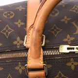 LOUIS VUITTON Monogram Keepall 60棕色M41422中性Monogram帆布波士顿包B等级二手Ginzo