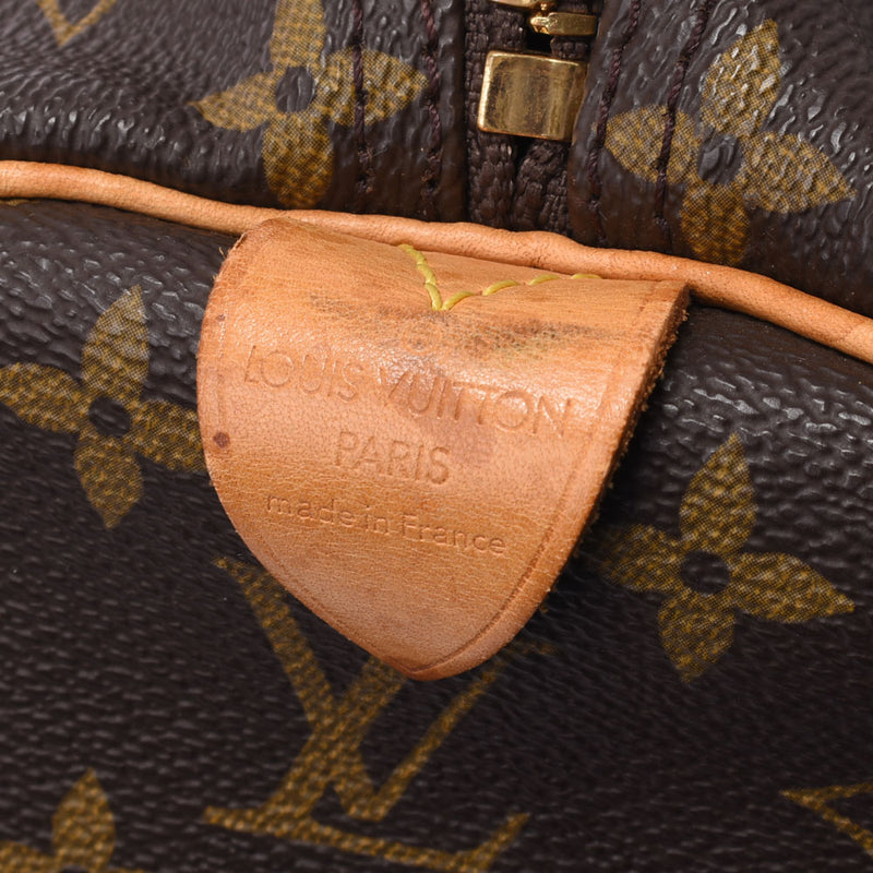 LOUIS VUITTON Monogram Keepall 60棕色M41422中性Monogram帆布波士顿包B等级二手Ginzo