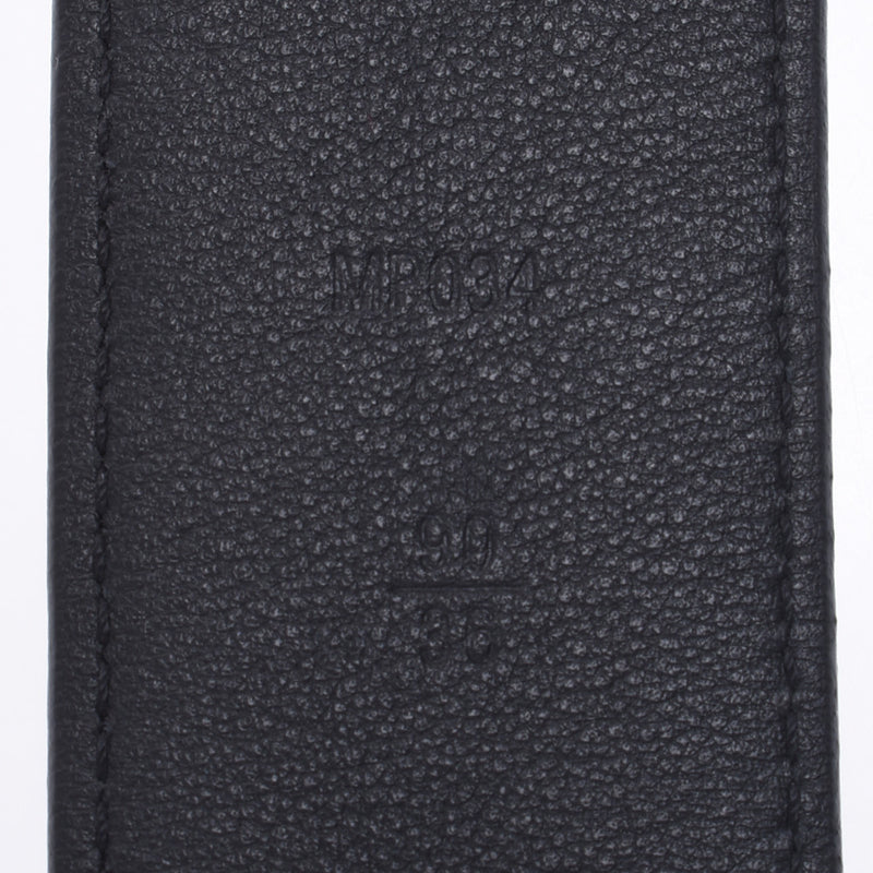 LOUIS VUITTON ルイヴィトン モノグラム エクリプス スプリット サンチュールLVイニシアル 黒/シルバー シルバー金具 MP034 メンズ レザー ベルト ABランク 中古 銀蔵