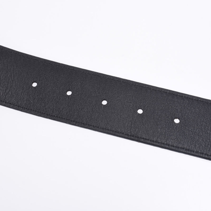 LOUIS VUITTON ルイヴィトン モノグラム エクリプス スプリット サンチュールLVイニシアル 黒/シルバー シルバー金具 MP034 メンズ レザー ベルト ABランク 中古 銀蔵