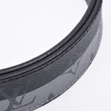 LOUIS VUITTON ルイヴィトン モノグラム エクリプス スプリット サンチュールLVイニシアル 黒/シルバー シルバー金具 MP034 メンズ レザー ベルト ABランク 中古 銀蔵