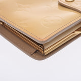 Louis Vuitton VERNIS Porto Monet Vivienne beige m91361 Womens Monogram VERNIS Wallet