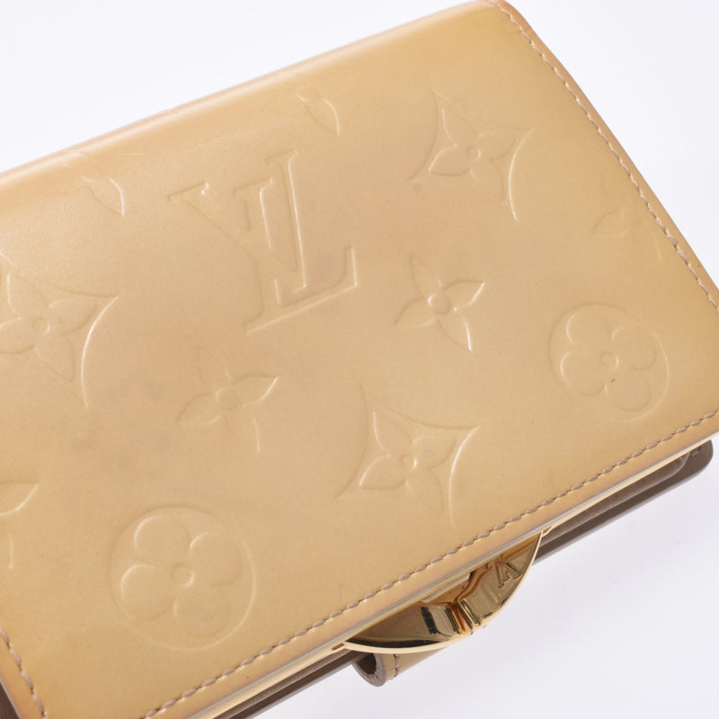 Louis Vuitton VERNIS Porto Monet Vivienne beige m91361 Womens Monogram VERNIS Wallet