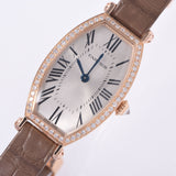 Cartier Cartier Teno SM Diamond Zel D Buckle Women PG / Leather Watch Hand-rolled Silver Dealer A-Rank Used Silgrin